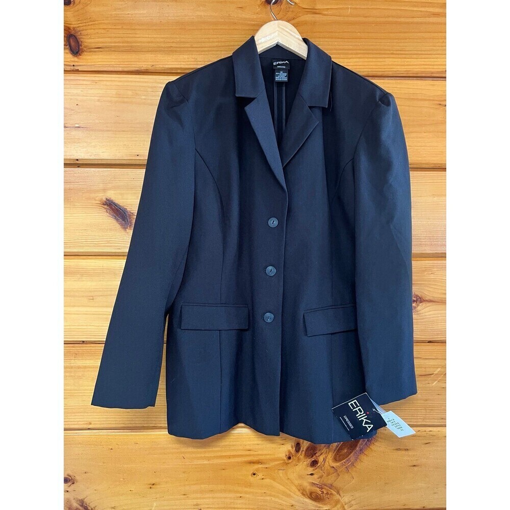 Erika Dresses NWT Black 12 Long Sleeve Collared 3 buttons Blazer